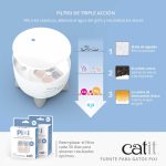 Catit Pixi Fuente Para Gato 25lts Color Celeste 4