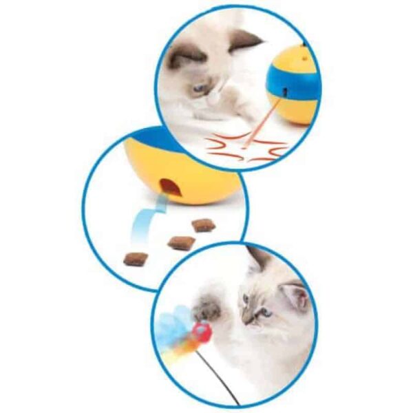 Catit Play Tumbler Bee Gato Con Luz y Movimiento - Imagen 3