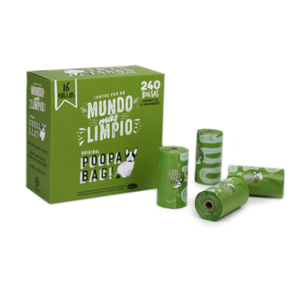 Poopa Bag Bolsas Biodegradables Caja 16 Rollos (240 und) - Imagen 1