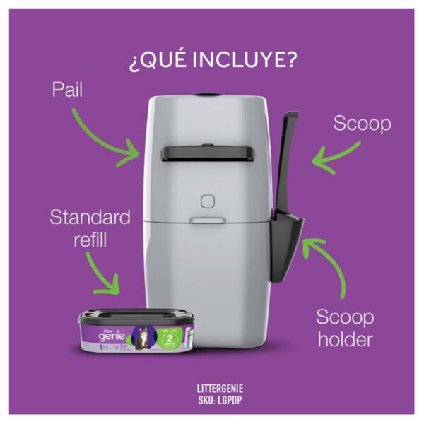 Litter Genie Cat Litter Locker Basurero Con Pala - Imagen 2