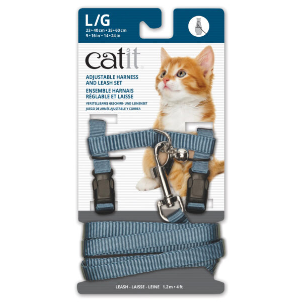 Catit Arnés Gato con Correa Negro – Large